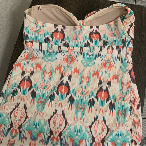 A Pea in the Pod tankini ikat print front knot maternity Medium - Picture 2 of 6